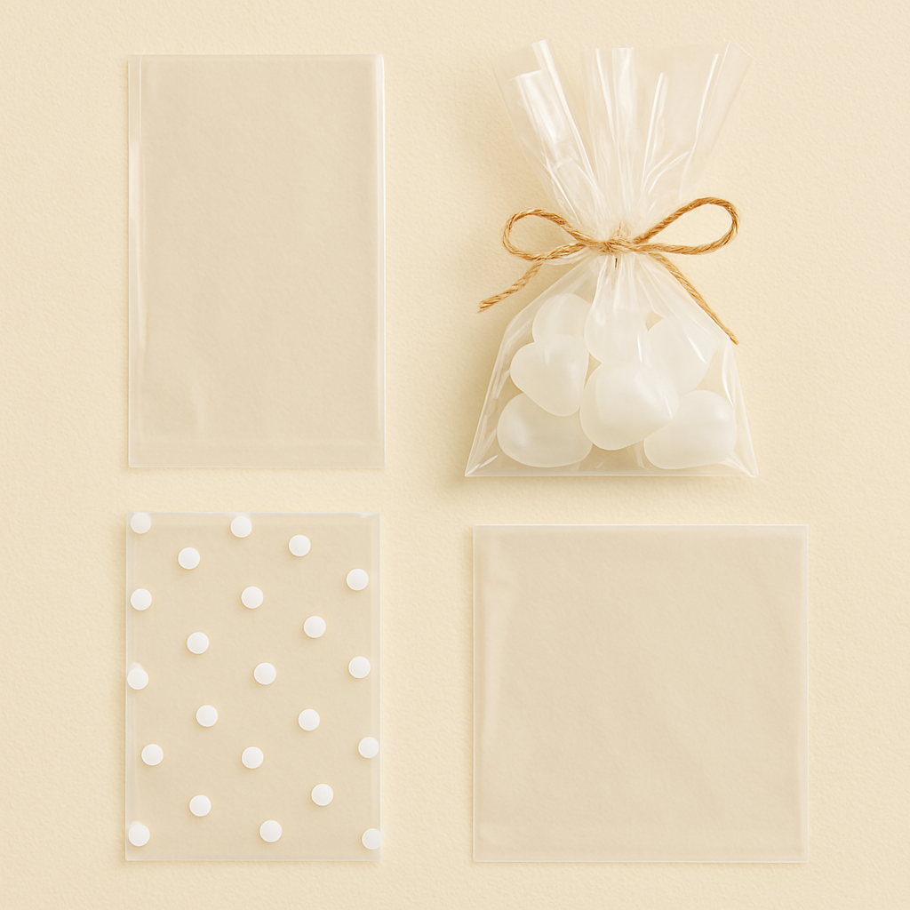 Cellophane bag collection – clear treat bags for gift packaging, candy wrapping, and party favors