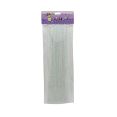 Glitter Pipe Cleaner(White,40PCS)