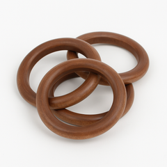 🌿 Wooden Craft Rings – 6cm Natural Finish (4-Pack) displayed from top view, featuring smooth natural wood texture.