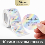 Custom Personalised Stickers – 10 Pack Labels NZ