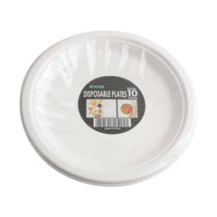 Disposable Plate(10PCS,23CM) in a clear package, perfect for parties and gatherings.
