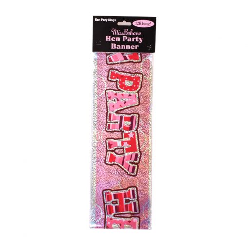 Colorful Hens Party Banner featuring bold letters, perfect for celebrating a fun hens party occasion.