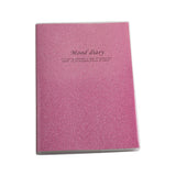 Glitter Note Pad(A5/14.5*20.8CM) with pink glitter cover for stylish note-taking and organization.