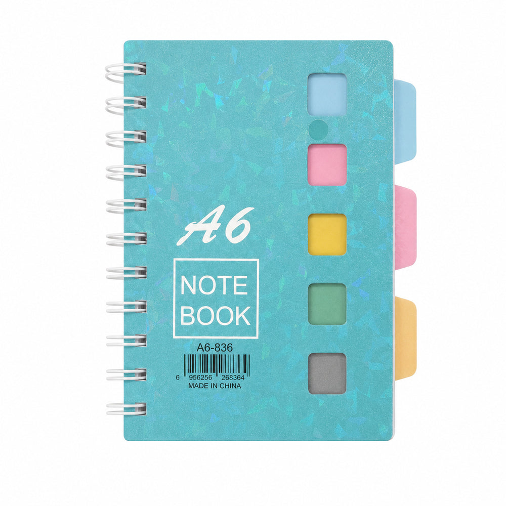A6 Tabbed Spiral Notebook