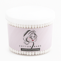 500PCS Cotton Buds – Hygienic & Gentle in a sturdy plastic container with secure lid for safe use