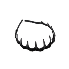 Zigzag Hair Band – Flexible Plastic Headband, black zigzag design for secure and comfortable hair styling.