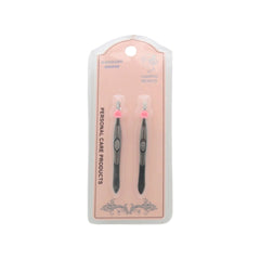 Tweezers(2PCS) packaging featuring two stylish personal care tweezers for precision grooming.