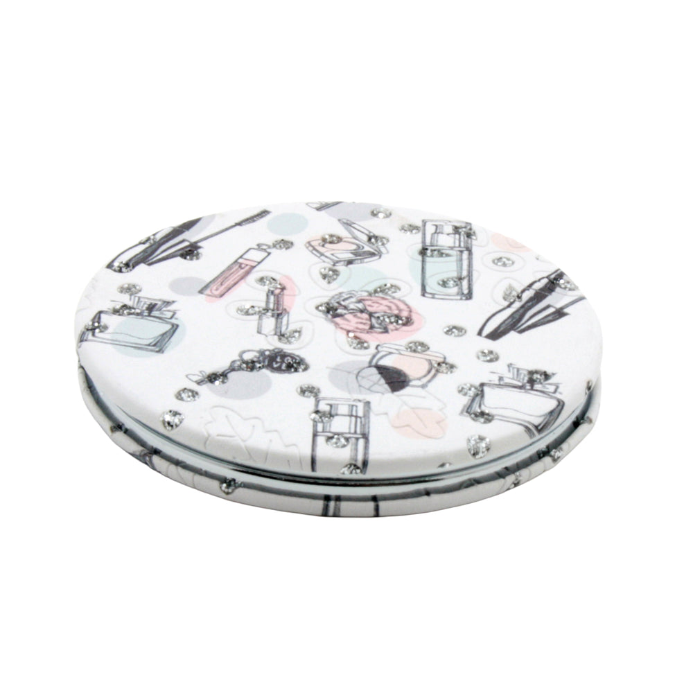 round compact mirror random design portable pocket makeup mirror gift nz stock