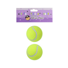 Toy Tennis Ball(2PCS) - vibrant yellow tennis balls packaged for fun and games.