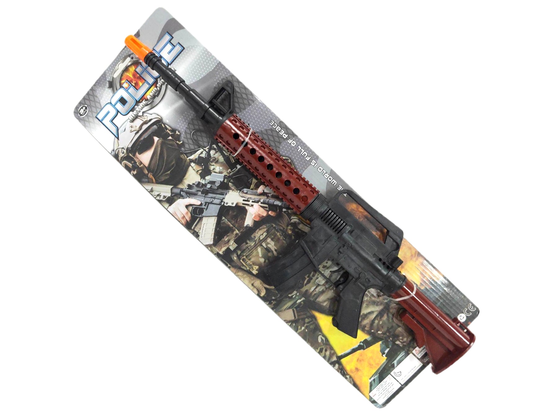 Head And Tail Brown Flint Gun on packaging, ideal toy for children ages 3 and up for imaginative play.