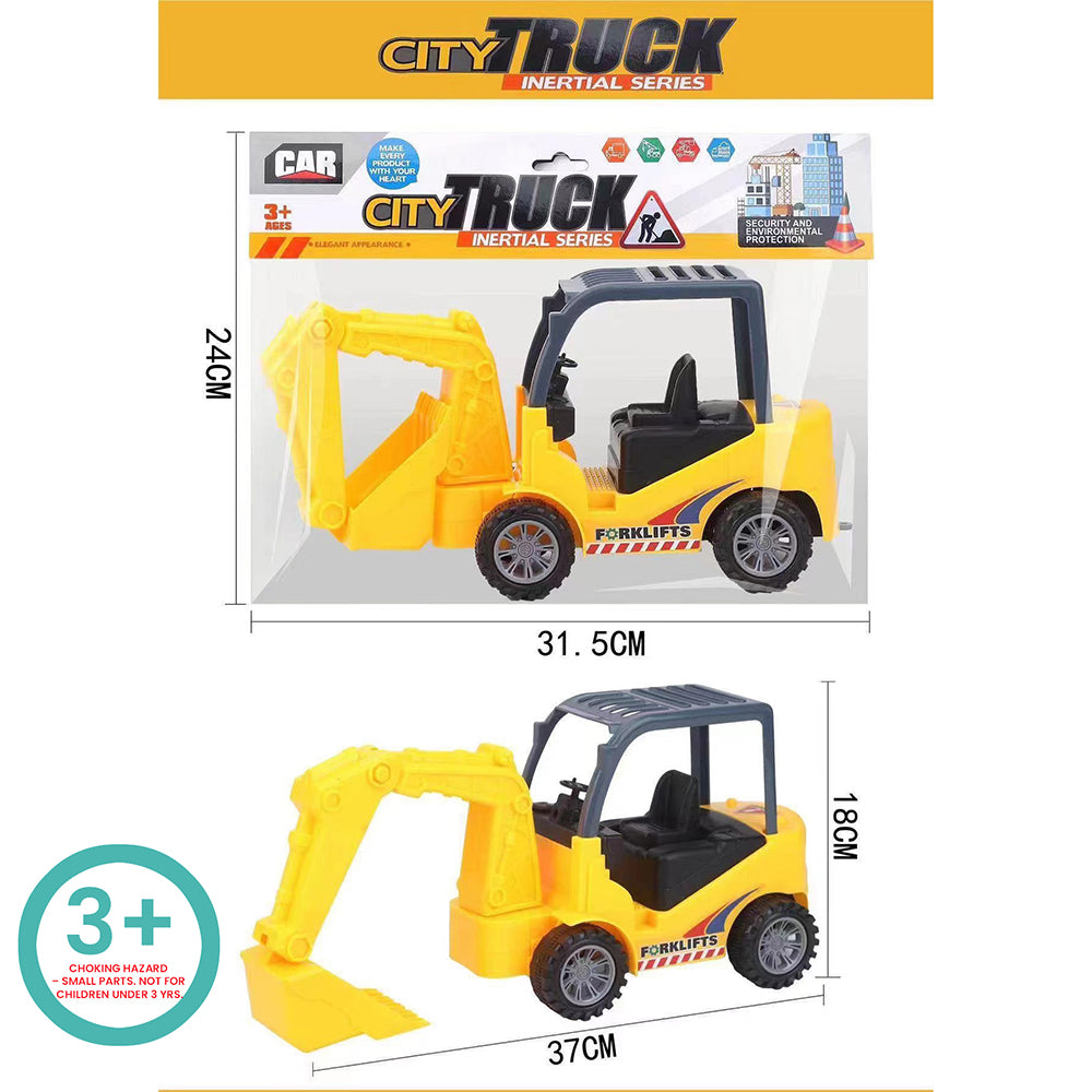 🏙️ City Truck Toy – Ages 3+ yellow forklift toy with moving parts for urban adventures.