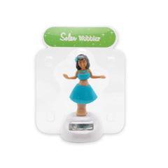 Solar Dancing Hula Girl Toy in a colorful packaging, showcasing a fun dancing figure.
