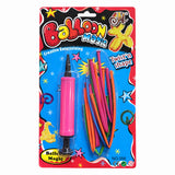 Balloon modelling set with pink pump and assorted twisting balloons