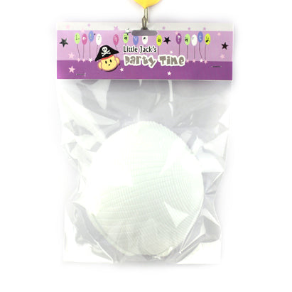 Shell Bra packaging for party decorations featuring a white design.