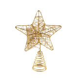 X-mas Tree Deco Top (14.5*20CM/S) - decorative golden star tree topper for Christmas.