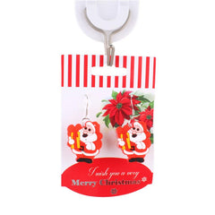 Christmas Flash Earrings – Festive Light-Up Holiday Jewelry featuring Santa design on festive packaging.