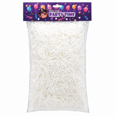White shredded paper gift box filler in retail pack
