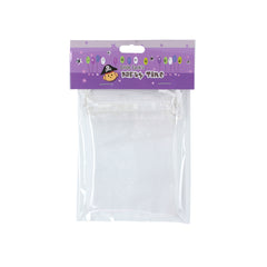 Organza Gift Bags – 4PCS (9×12cm) Drawstring Pouch for Jewelry & Favors in clear packaging.