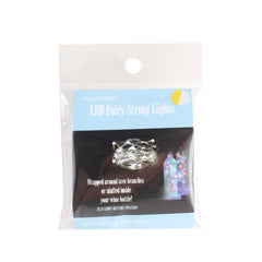 LED Fairy String Lights (Warm White) – Button Battery Slim Lights NZ in packaging with decorative uses mentioned.
