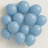 Q Balloon (20PCS),L.Blue – a cluster of light blue latex balloons for elegant celebrations.