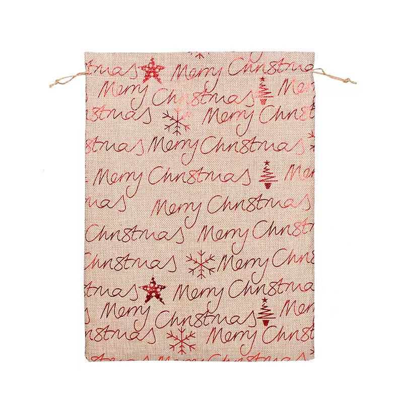 X-mas H.D.Pouch(30*40CM) festive bag with Merry Christmas design in red and cream color.