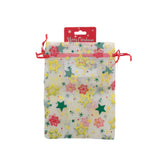 X-mas N.Pouch(2PCS/13*18CM) with colorful star and snowflake design for festive gift wrapping.