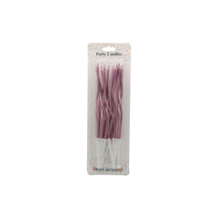 Metallic Twisted Birthday Candles 16CM