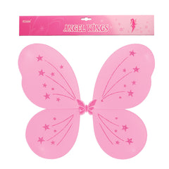 π Angel Wings for Kids β 6 Dreamy Colors!(48*38CM) in soft pink with sparkling stars for imaginative play and dress-up.