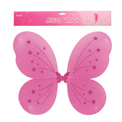 π Angel Wings for Kids β 6 Dreamy Colors!(48*38CM) in pink with stars, perfect for imaginative play and dress-up.