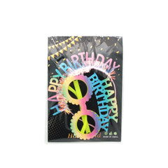 Colorful Birthday Party Glasses packaged with festive decorations for celebrating birthdays.