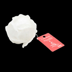 Delicate white Christmas Ball(W) with a glitter finish, perfect for holiday decor.