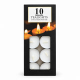 White tealight candles, 10 pack