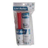 Lint Roller Set(30) packaging featuring two lint rollers and a red handle for removing dust and lint.