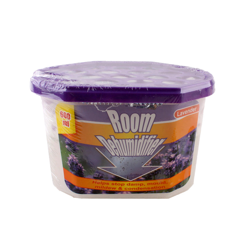 Scented Dehumidifier in lavender scent for moisture control and freshness, 600ml capacity.