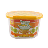 Scented Dehumidifier in a lemon-scented container, 600ml moisture absorption for fresh spaces.