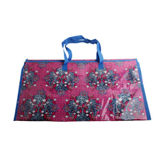 π PT PVC Bag β 55Γ65Γ27.5cm in vibrant floral design with blue handles, perfect for laundry or storage.