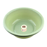 Multipurpose Plastic Basin (Ø37×13cm) in soft green with cute bear graphic for versatile household tasks.