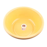Multipurpose Plastic Basin (Ø39×14cm) in yellow with cute bear print, lightweight and durable for household use.