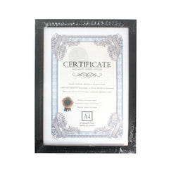 A4 Photo Frame – Modern Display Frame(A4) displaying a certificate in an elegant design.