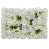 🌈 Multicolor Luxury Flower Wall Panel – Mixed Bloom Series(40*60CM/White) featuring white floral arrangements.