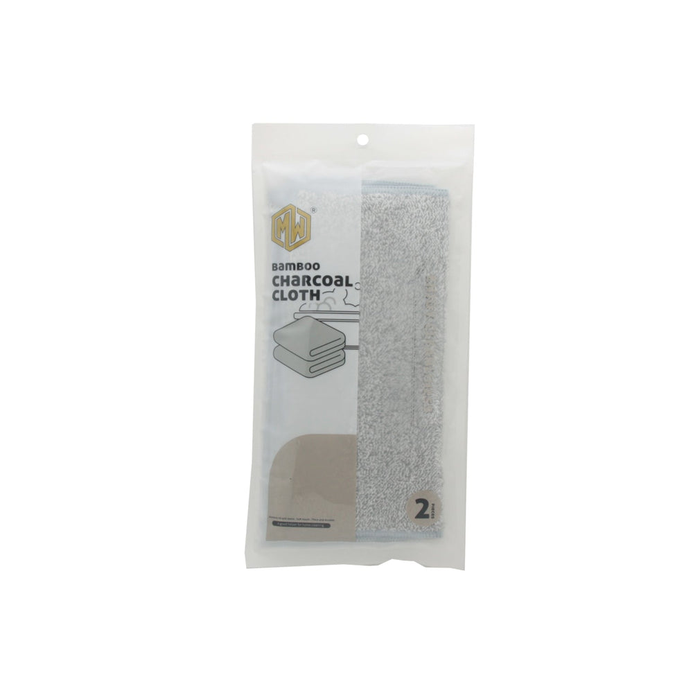 Bamboo Charcoal Towel(2PCS) packaged for retail with detailed labeling and product description.