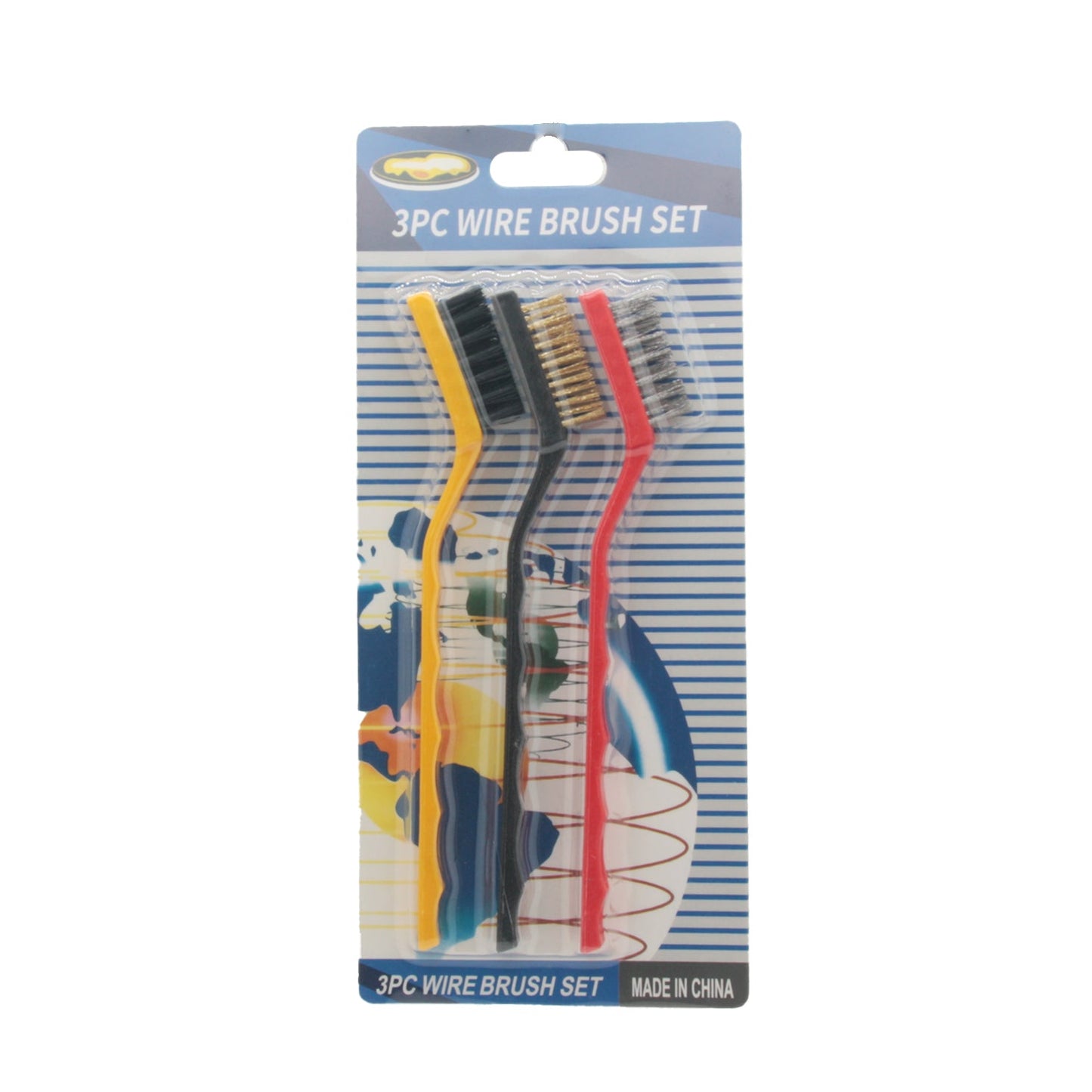 Metal Brush(3PCS) wire brush set featuring three durable brushes for cleaning and scrubbing tasks.