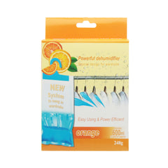 Hanging Wardrobe Dehumidifier package showcasing powerful moisture absorption and design for effective use in wardrobes.