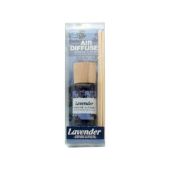 Reed Diffuser – Long-Lasting Home Fragrance with Natural Scent (Rose / Lavender / Ocean) in lavender scent packaging.