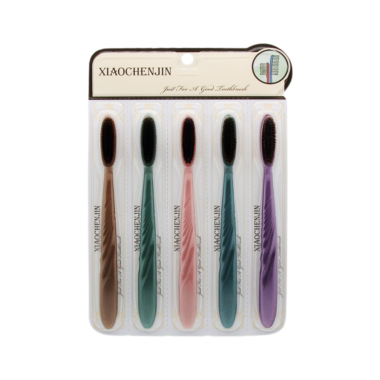 Oral Care Toothbrush(5PCS) set featuring five stylish brushes in various colors for effective dental hygiene.