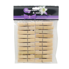 Natural Bamboo Laundry Pegs(20PCS/6CM) packaged for home use.