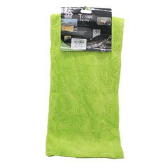 Car Towel(40*40CM) in bright green color, packaged and ready for car cleaning and detailing.