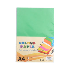 Colour Paper A4 in green, ideal for home, school or office use, packaged for convenience.