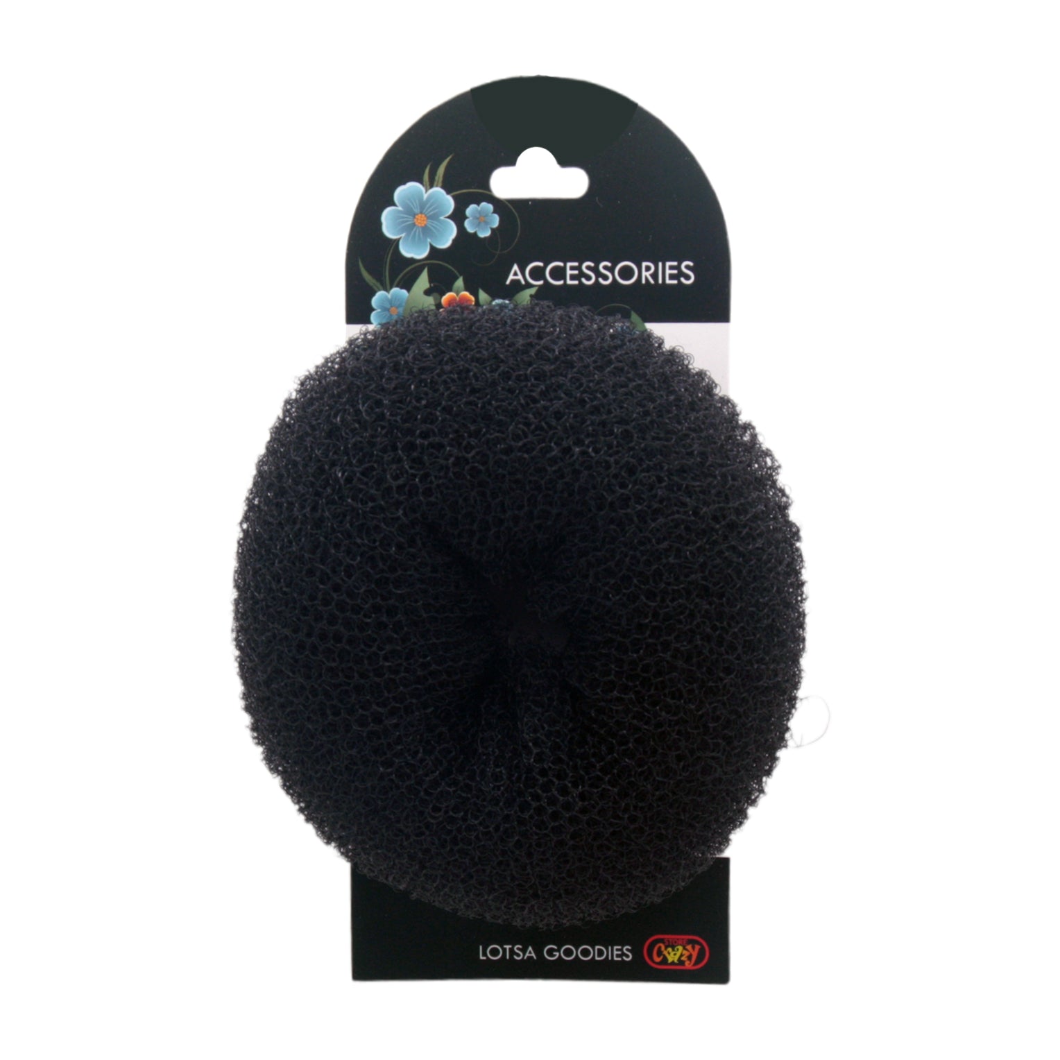 Hair Bun Black(¢11CM) large black hair donut for voluminous updos and special occasions
