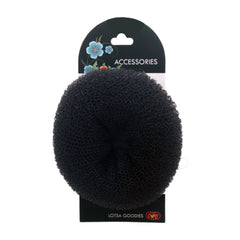 Hair Bun Black(¢11CM) large black hair donut for voluminous updos and special occasions